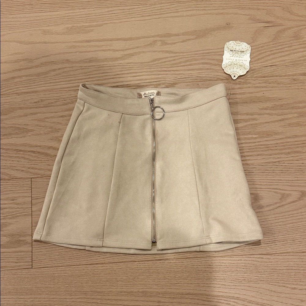 Altard state mini skirt beige size xs